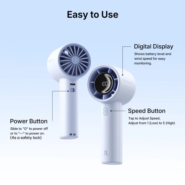 Фото - Вентилятор портативный Jisulife Handheld Fan Life10 S Blue